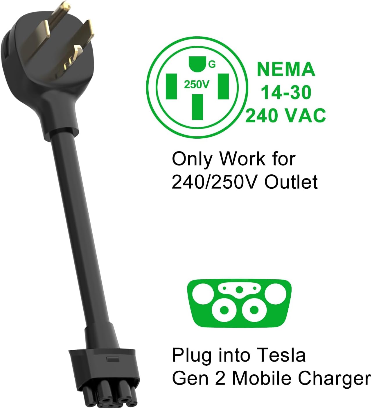 Tesla Gen 2 Mobile Charger NEMA Adapter