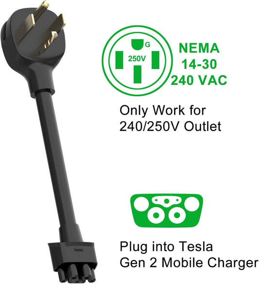 Tesla Gen 2 Mobile Charger NEMA Adapter